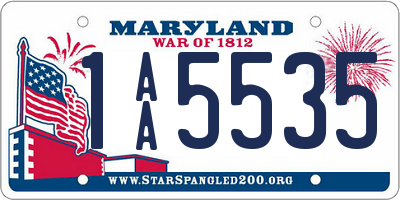 MD license plate 1AA5535