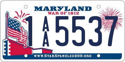 MD license plate 1AA5537