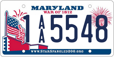 MD license plate 1AA5548