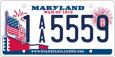 MD license plate 1AA5559