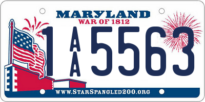 MD license plate 1AA5563