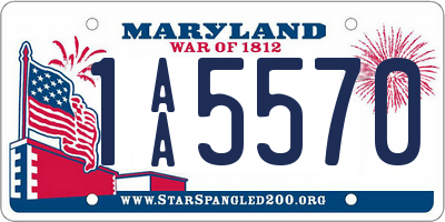 MD license plate 1AA5570