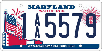 MD license plate 1AA5579