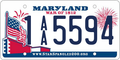 MD license plate 1AA5594