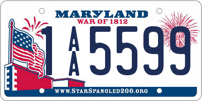 MD license plate 1AA5599