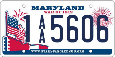 MD license plate 1AA5606