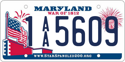 MD license plate 1AA5609