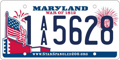 MD license plate 1AA5628