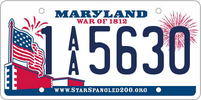 MD license plate 1AA5630