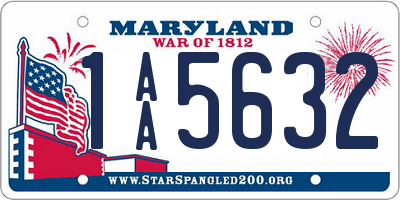 MD license plate 1AA5632