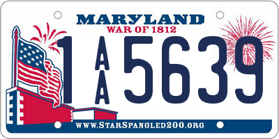 MD license plate 1AA5639