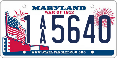 MD license plate 1AA5640