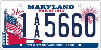 MD license plate 1AA5660