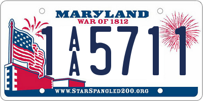 MD license plate 1AA5711