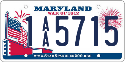 MD license plate 1AA5715