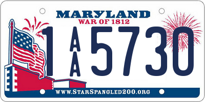 MD license plate 1AA5730