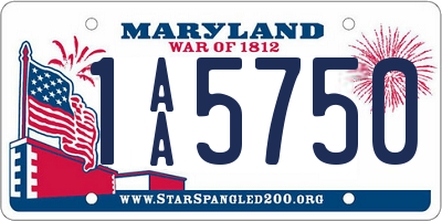 MD license plate 1AA5750