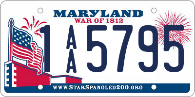 MD license plate 1AA5795