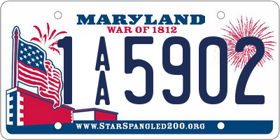 MD license plate 1AA5902