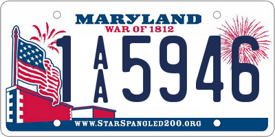 MD license plate 1AA5946