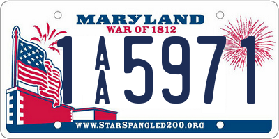 MD license plate 1AA5971