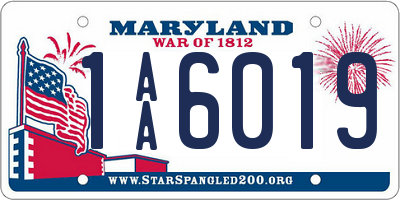 MD license plate 1AA6019