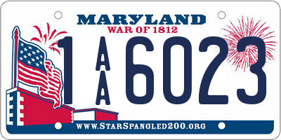 MD license plate 1AA6023