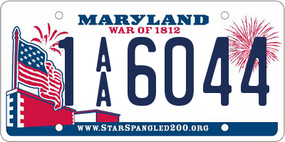 MD license plate 1AA6044
