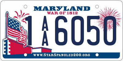 MD license plate 1AA6050