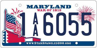 MD license plate 1AA6055