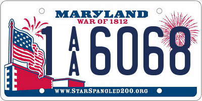 MD license plate 1AA6068