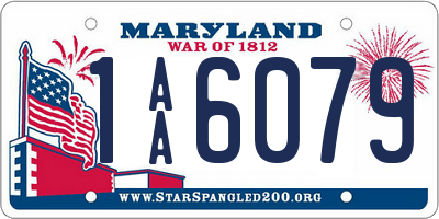 MD license plate 1AA6079