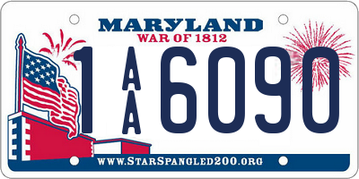 MD license plate 1AA6090