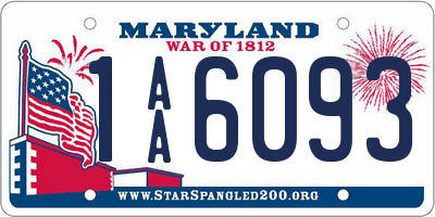 MD license plate 1AA6093