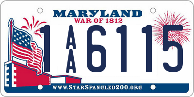 MD license plate 1AA6115