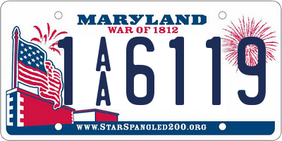 MD license plate 1AA6119