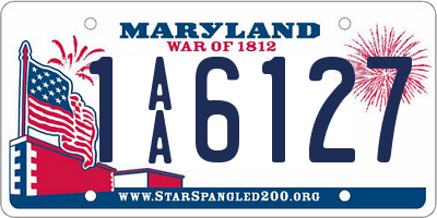 MD license plate 1AA6127