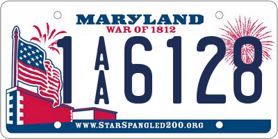 MD license plate 1AA6128