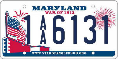 MD license plate 1AA6131