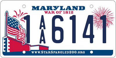 MD license plate 1AA6141