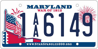 MD license plate 1AA6149