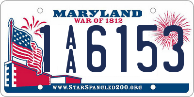 MD license plate 1AA6153