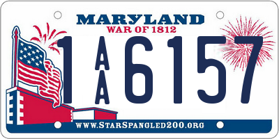 MD license plate 1AA6157