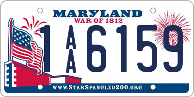 MD license plate 1AA6159