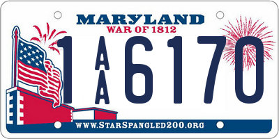 MD license plate 1AA6170