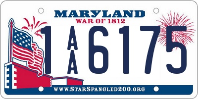 MD license plate 1AA6175