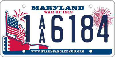 MD license plate 1AA6184