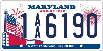 MD license plate 1AA6190