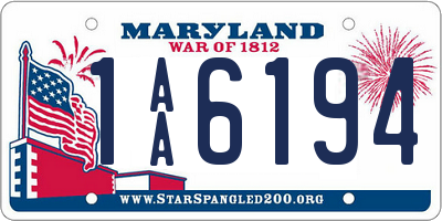 MD license plate 1AA6194