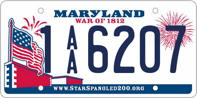 MD license plate 1AA6207